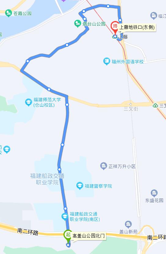 福州公交7686煙臺山公園專線