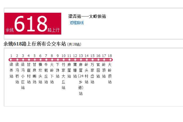 寧波公交餘姚618路