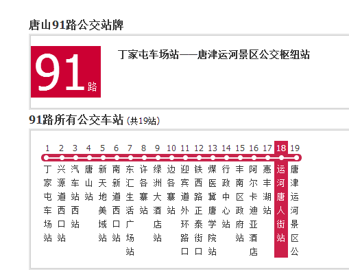 唐山公交91路