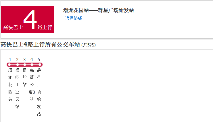 深圳高快巴士4路