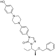 2-[(1S,2S)-1-乙基-2-苄氧基丙基]-2,4-二氫-4-[4-[4-（4-羥基苯基）-1-哌嗪基]苯基]-3H-1,2,4-三氮唑-3-酮