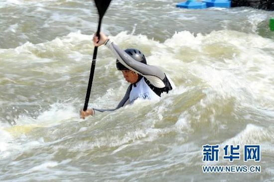 中華台北選手張築涵在女子單人皮艇決賽中