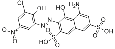 8-氨基-2-（3-氯-2-羥基-5-硝基苯偶氮）-1-萘酚-3,6-二磺酸