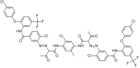 3,3\x27-[（2-氯-5-甲基-鄰亞苯基）二[亞氨基（1-乙醯基-2-氧代-2,1-乙二基）偶氮]]雙[4-氯-N-[2-（4-氯苯氧基）-5-(