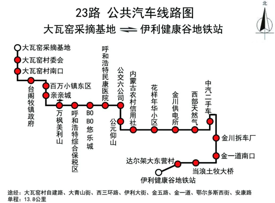 呼和浩特公交23路