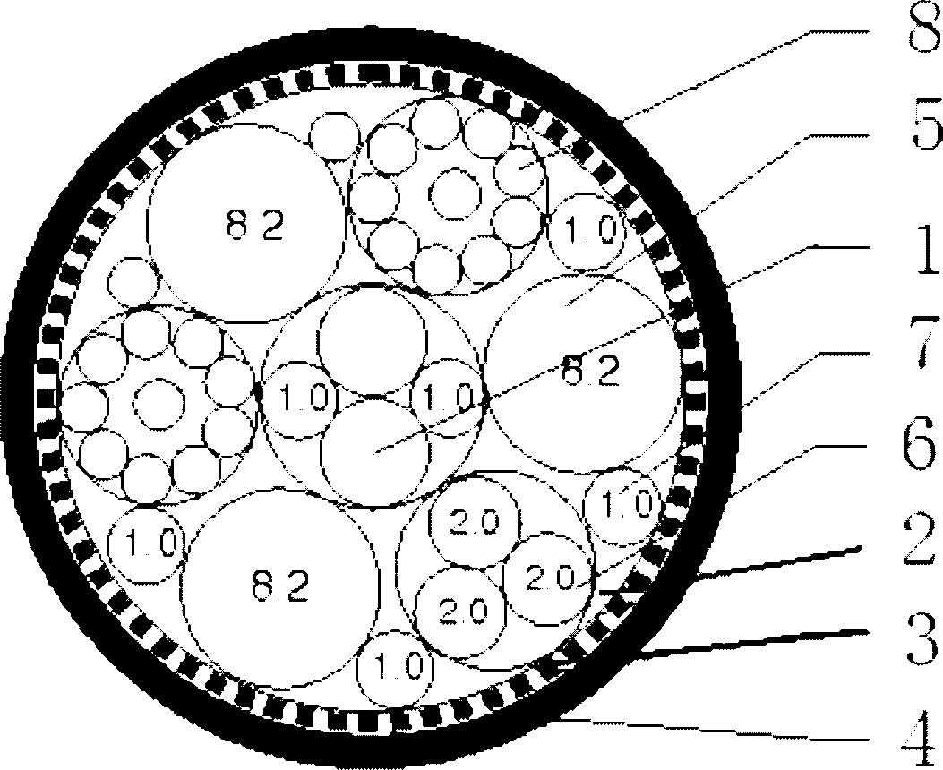 一種耐寒、耐磨、柔軟、防鹽霧導航綜合電纜