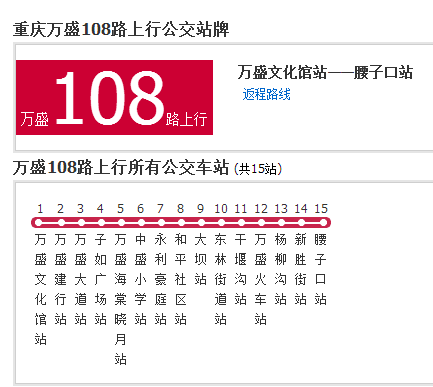 萬盛公交108路