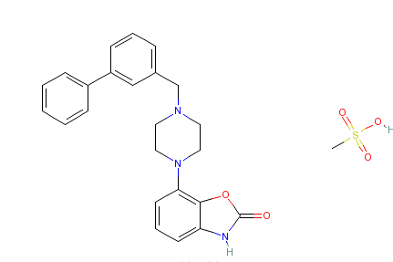 7-[4-（[1,1\x27-聯苯]-3-甲基）-1-哌嗪基]-2(3H)H-苯並惡唑酮甲磺酸