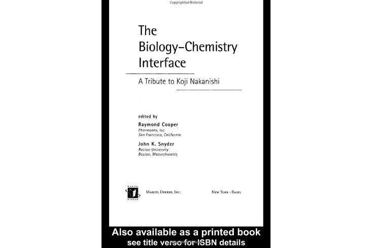 The Biology-chemistry Interface