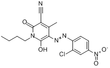 1-丁基-5-[（2-氯-4-硝基苯基）偶氮]-1,2-二氫-6-羥基-4-甲基-2-氧代-3-吡啶腈