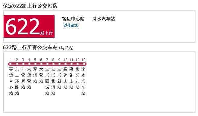 保定公交622路