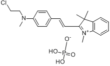 2-[2-[4-[（2-氯乙基）甲基氨基]苯基]乙烯基]-1,3,3-三甲基-3H-吲哚翁磷酸鹽