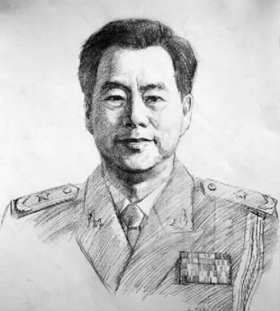 陳士富將軍素描畫像