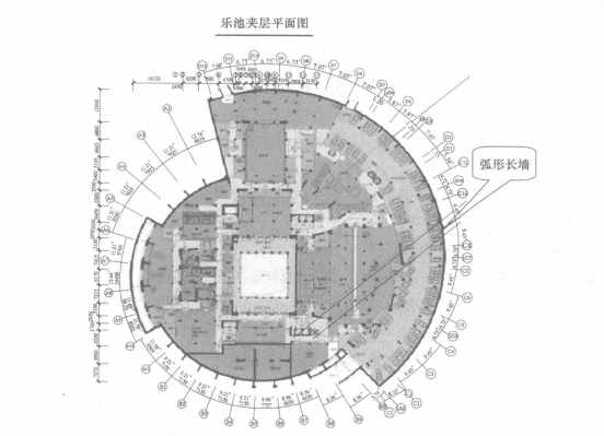 超長曲面混凝土牆體無縫整澆施工工法