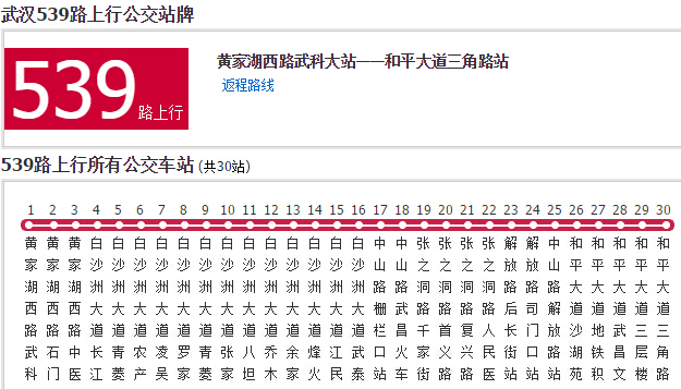 武漢公交539路