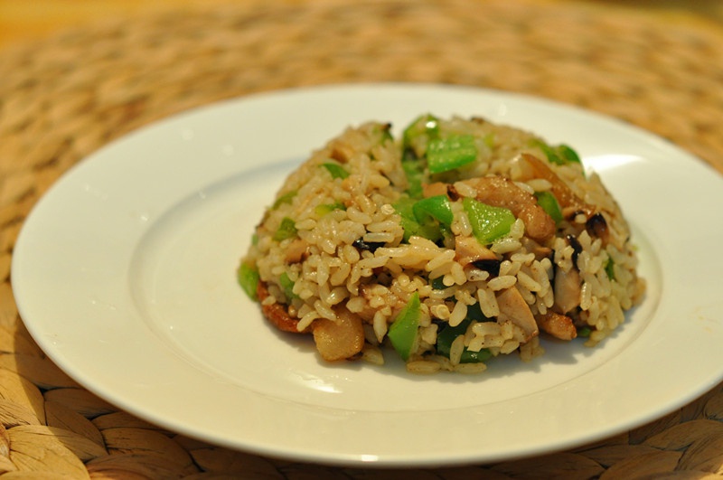 臘肉青椒香菇炒飯