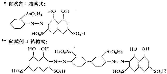 鈾試劑Ⅰ和Ⅱ的結構式