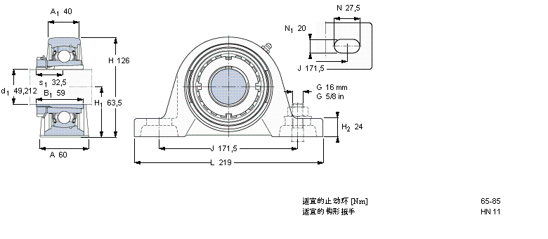 SKF SYJ55KF軸承