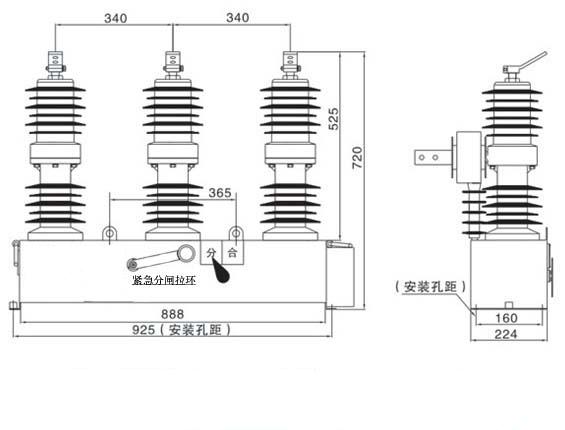 外形圖及安裝尺寸 厚源電氣