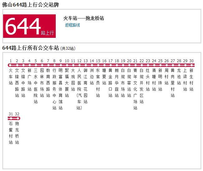 佛山公交644路