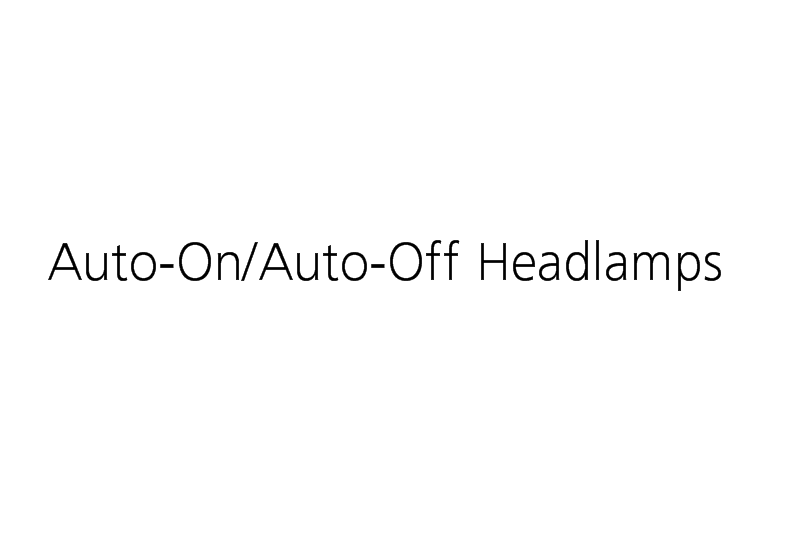 Auto-On/Auto-Off Headlamps