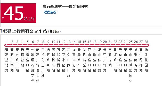 株洲公交T45路