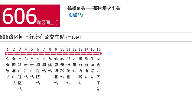 重慶公交606路區間