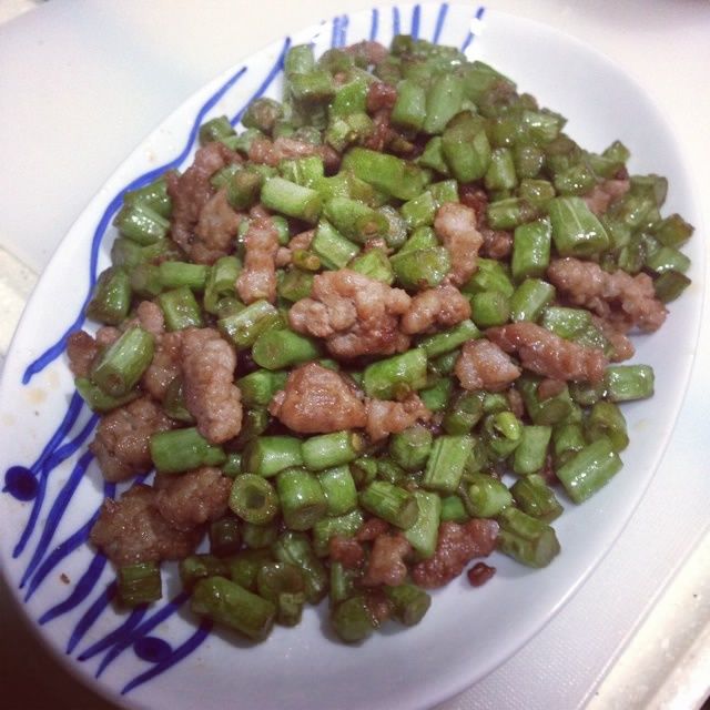 蝦醬豆角炒肉末