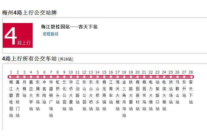 梅州公交4路