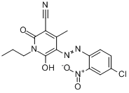 5-[（4-氯-2-硝苯基）偶氮]-1,2-二氫-6-羥基-4-甲基-2-氧代-1-丙基-3-吡啶甲腈