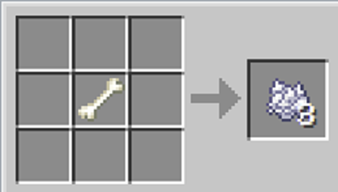 骨粉 Minecraft遊戲物品 獲取 1 合成 2 掉落 用途 1 合成 2 中文百科全書