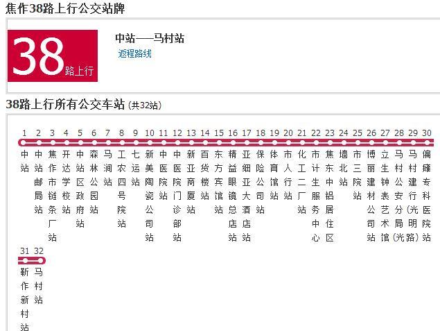 焦作公交38路