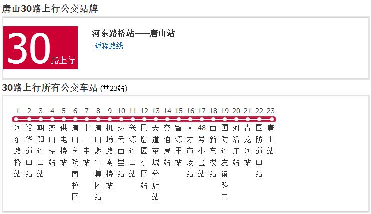 唐山公交30路