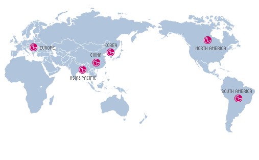 LG化學全球分布圖