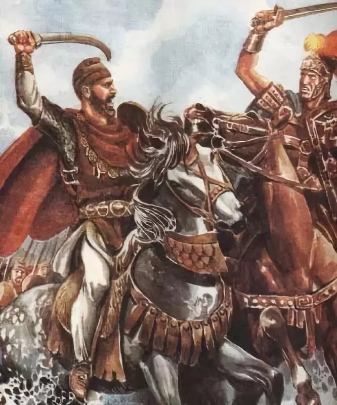 達契亞人與羅馬人的騎兵戰