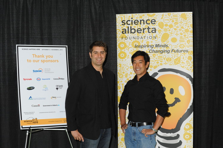 Tory Belleci and Grant Imahara