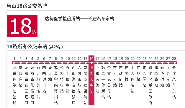 唐山公交18路