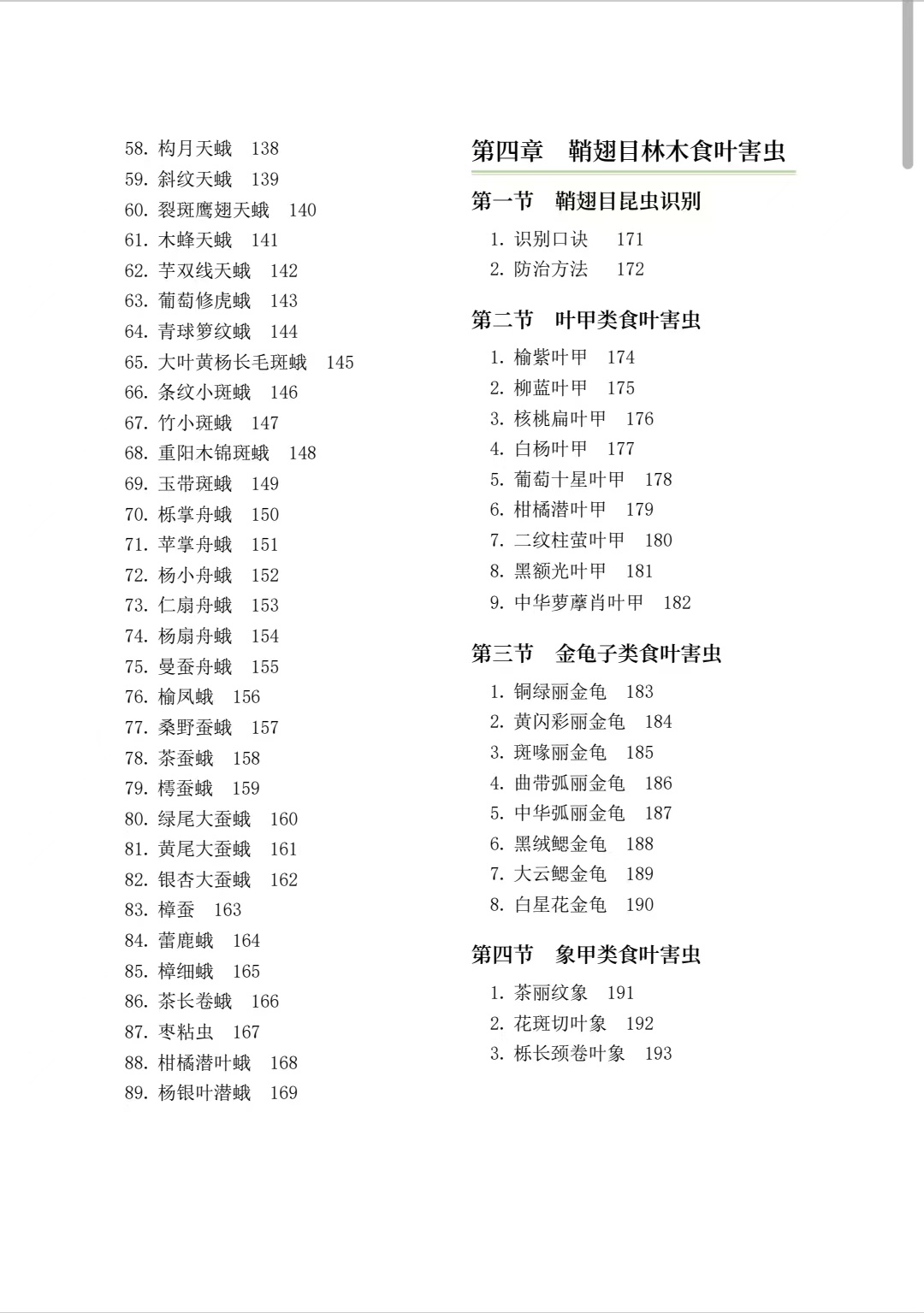 林木食葉害蟲野外識別手冊