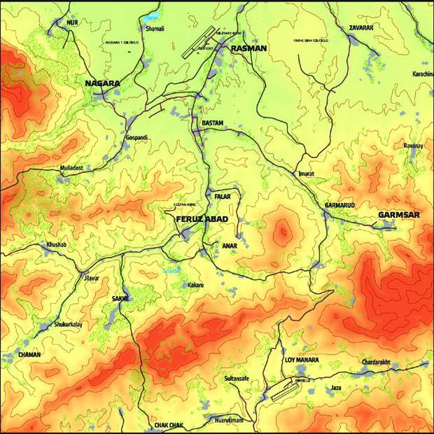 Takistan 等高線地形圖