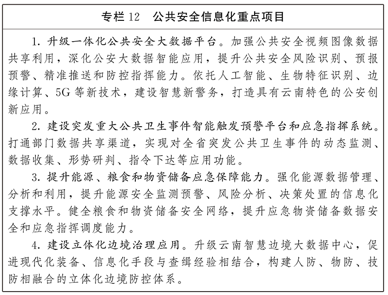 雲南省“十四五”電子政務發展規劃