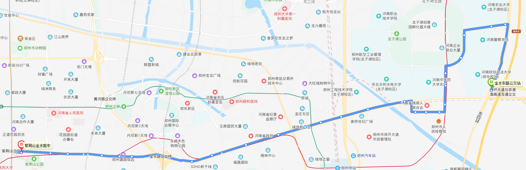 鄭州公交43路線路圖