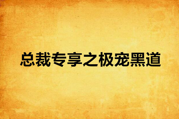 總裁專享之極寵黑道