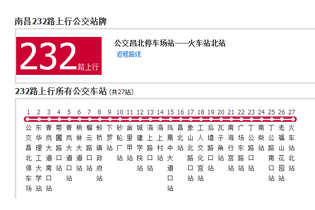 南昌公交232路