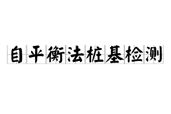 自平衡法樁基檢測