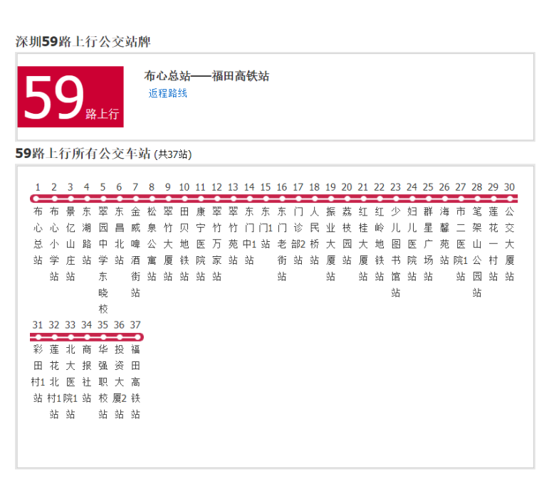 深圳公交59路