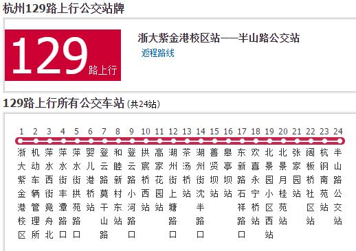 杭州公交129路