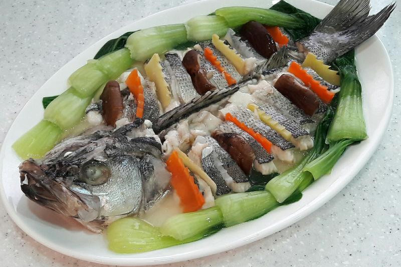 金華麒麟蒸鱸魚