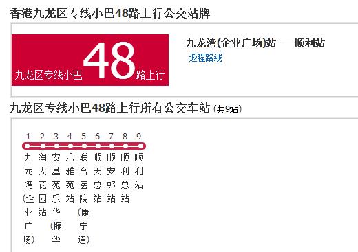 香港公交九龍區專線小巴48路