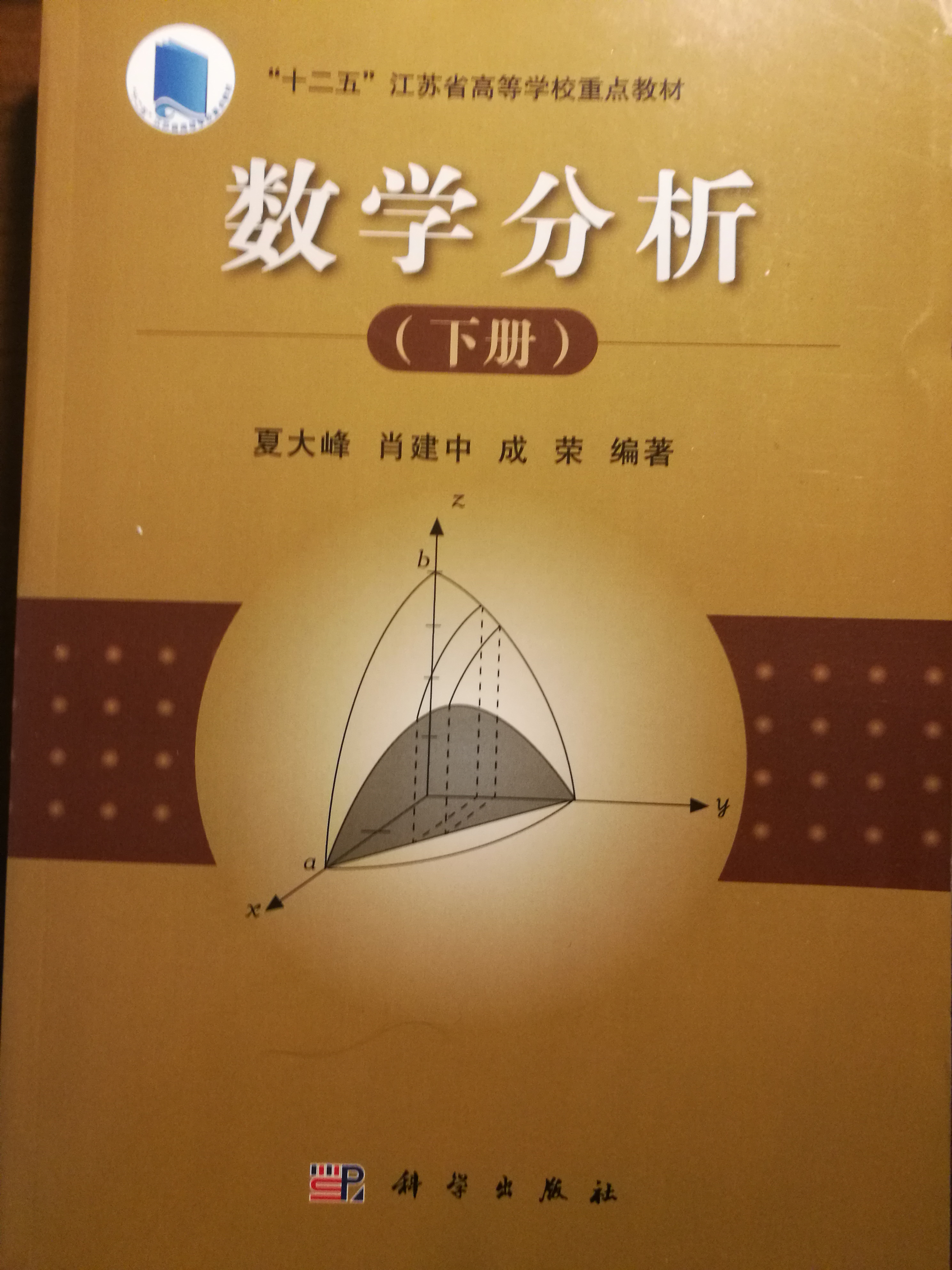 數學分析（下冊）(夏大峰、肖建中、成榮編著書籍)