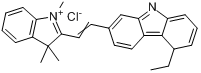 3-[（1,3-二氫-1,3,3-三甲基-2H-吲哚-2-亞基）亞乙基]-9-乙基-3H-卡唑翁氯化物